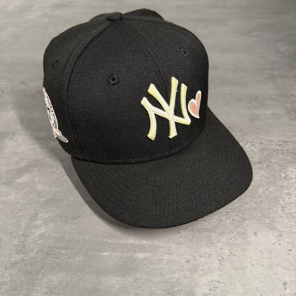 New York Yankees Hat New Era Cap‎ 7 Wool Black Pink Smashing